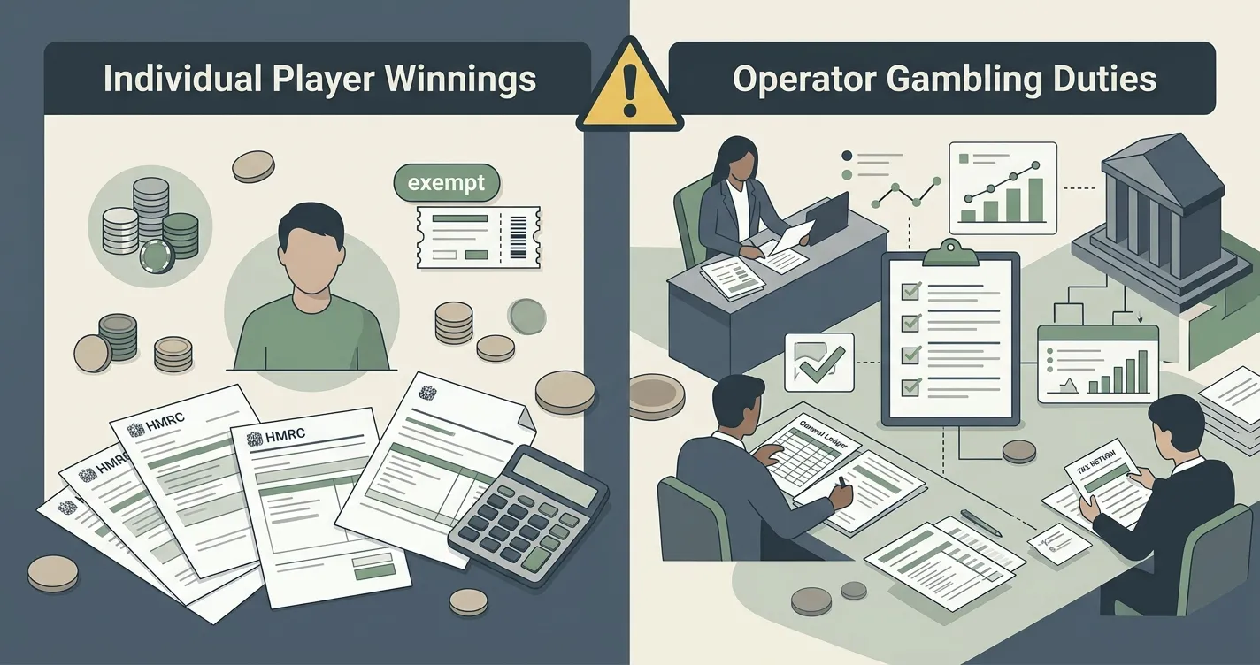 UK gambling winnings tax context for Vegas Hero readers: player winnings vs operator duties
