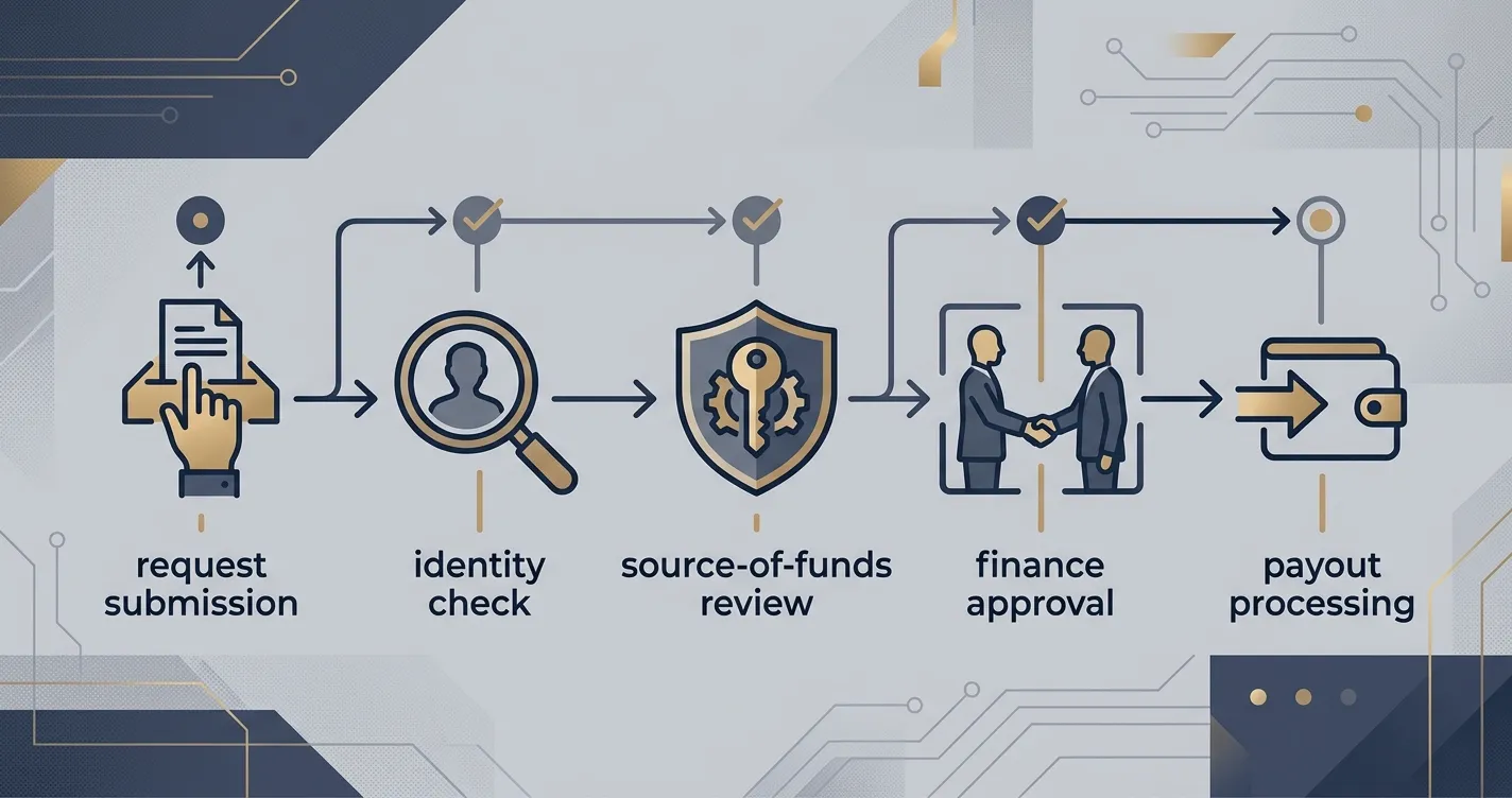 Vegas Hero withdrawals timeline UK: request, KYC check, finance review and payout